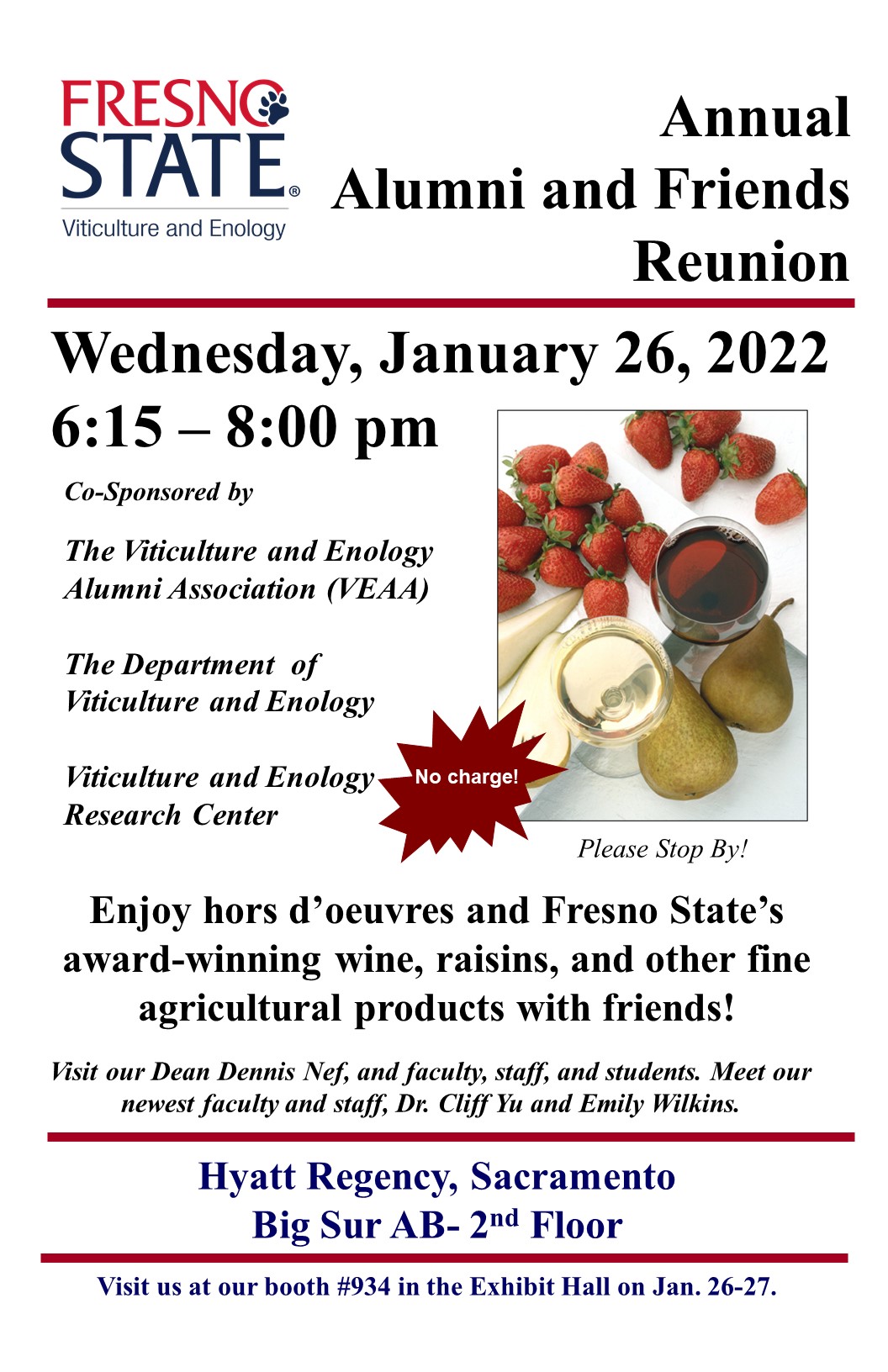 2022 Viticulture and Enology Alumni and Friends Reunion poster