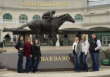 Fresno State Livestock Club Team visiting Churchill Downs